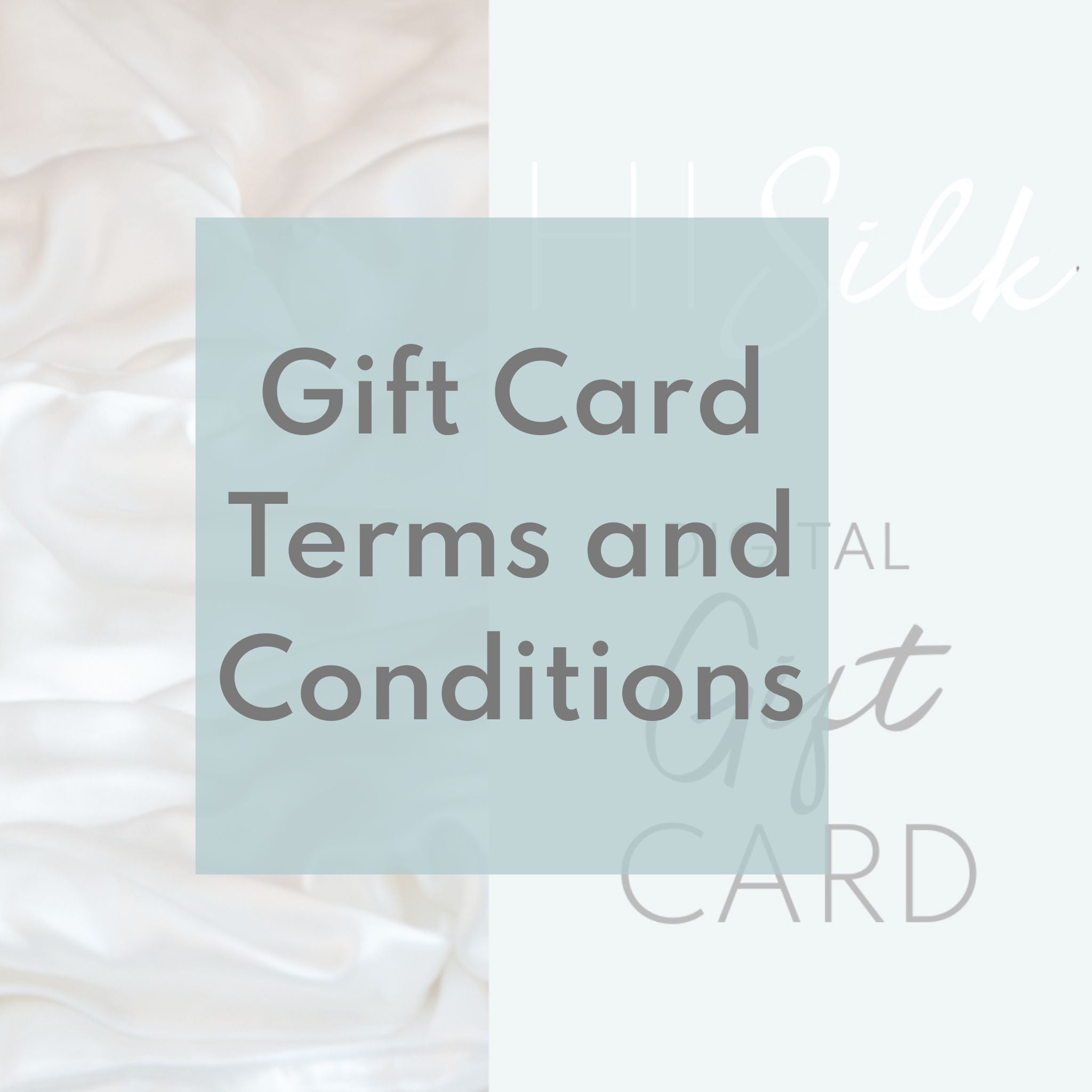 Gift Card Terms and Conditions