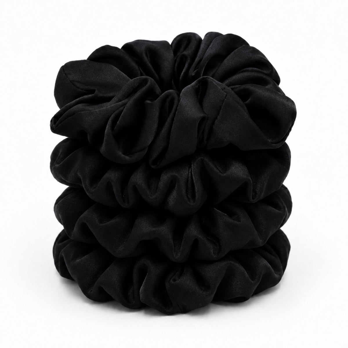 Set Of Four Mulberry Silk Scrunchies