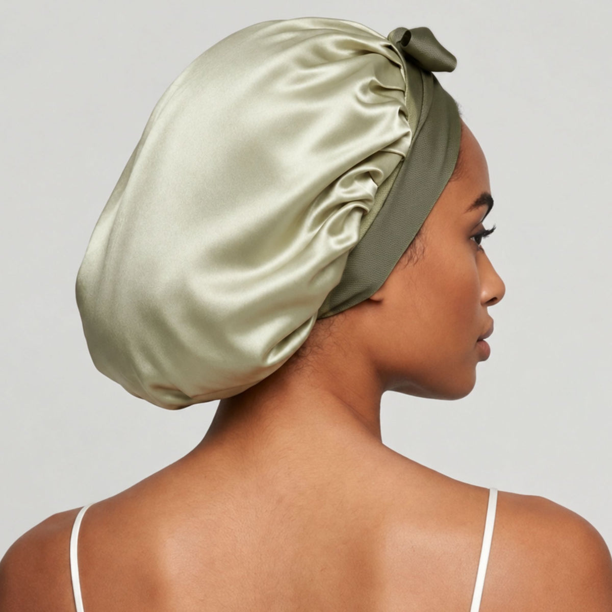 Reversible Mulberry Silk Bonnet with Twill Ties