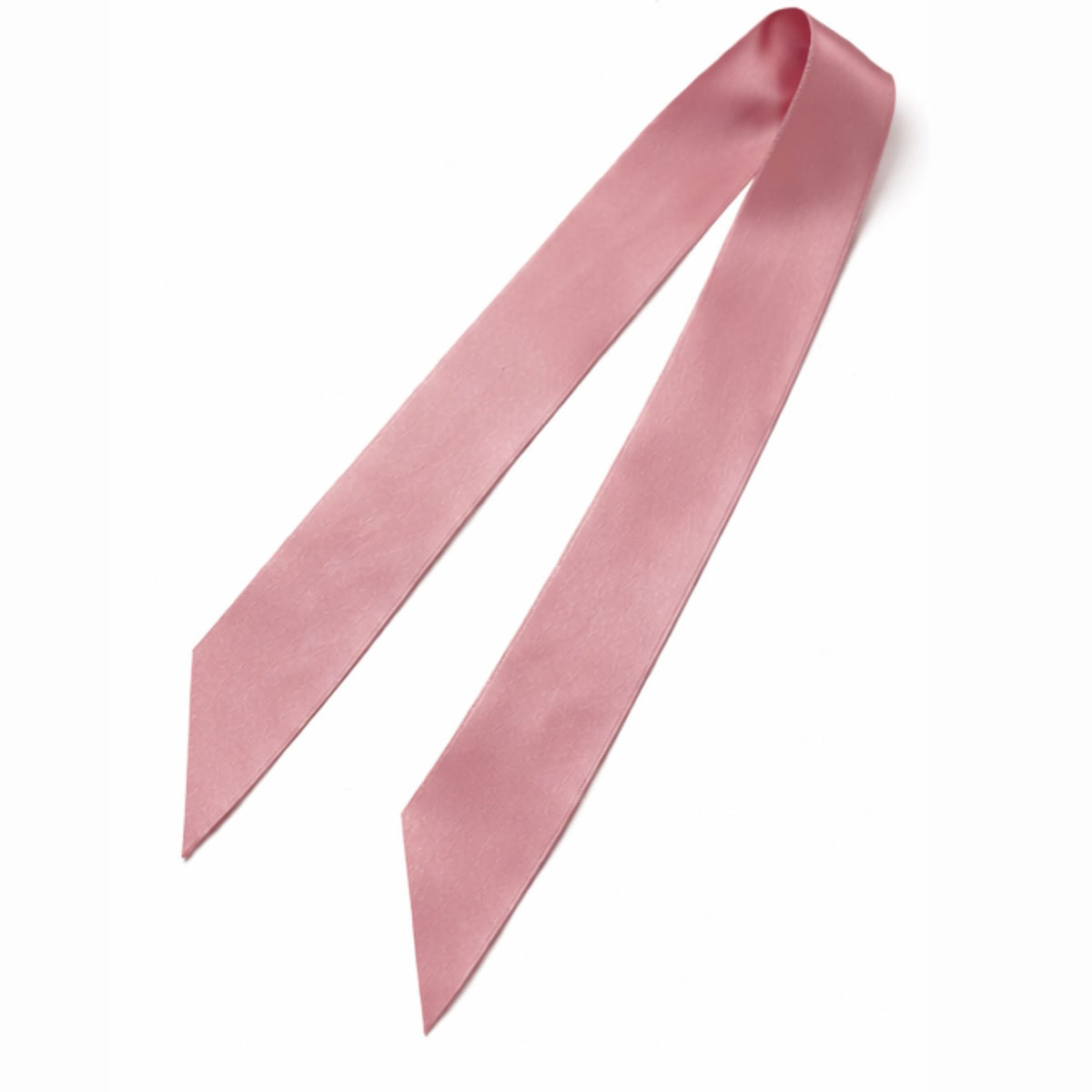 dusty rose pink skinny silk scarf