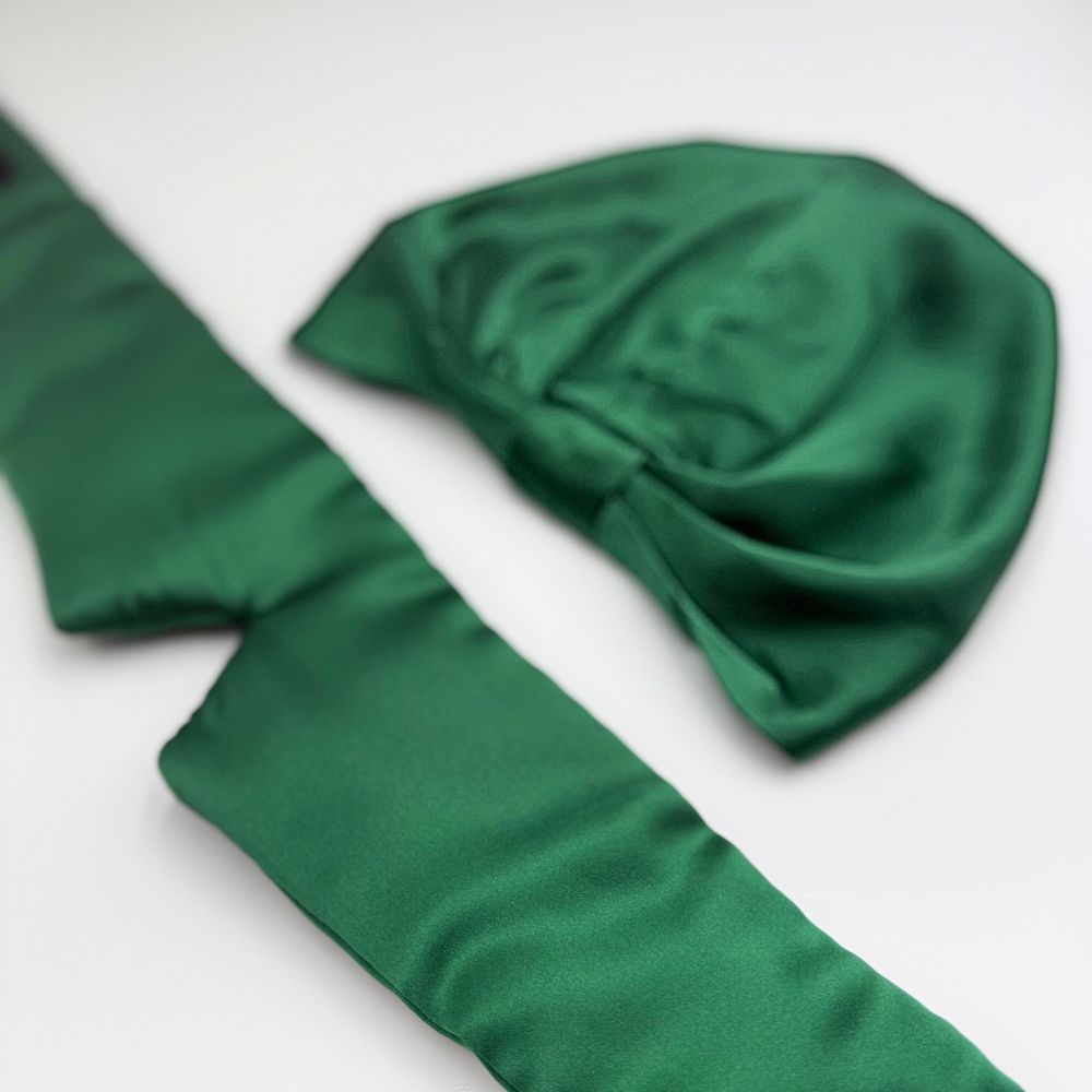 Mulberry Silk Bonnet and Eye Mask Set