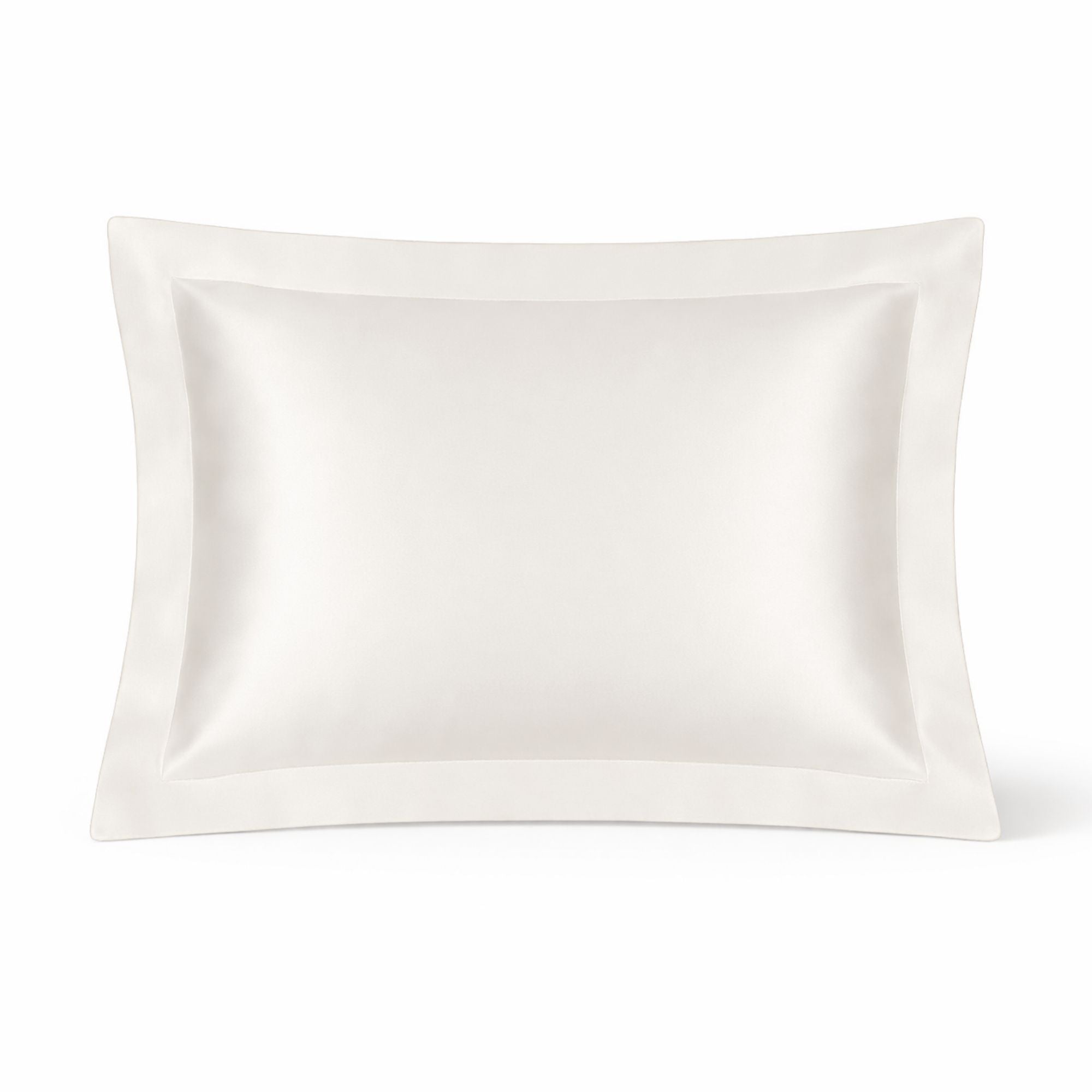 ivory silk oxford pillow on a white background