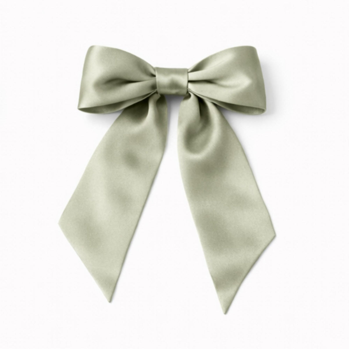sage green skinny silk scarf