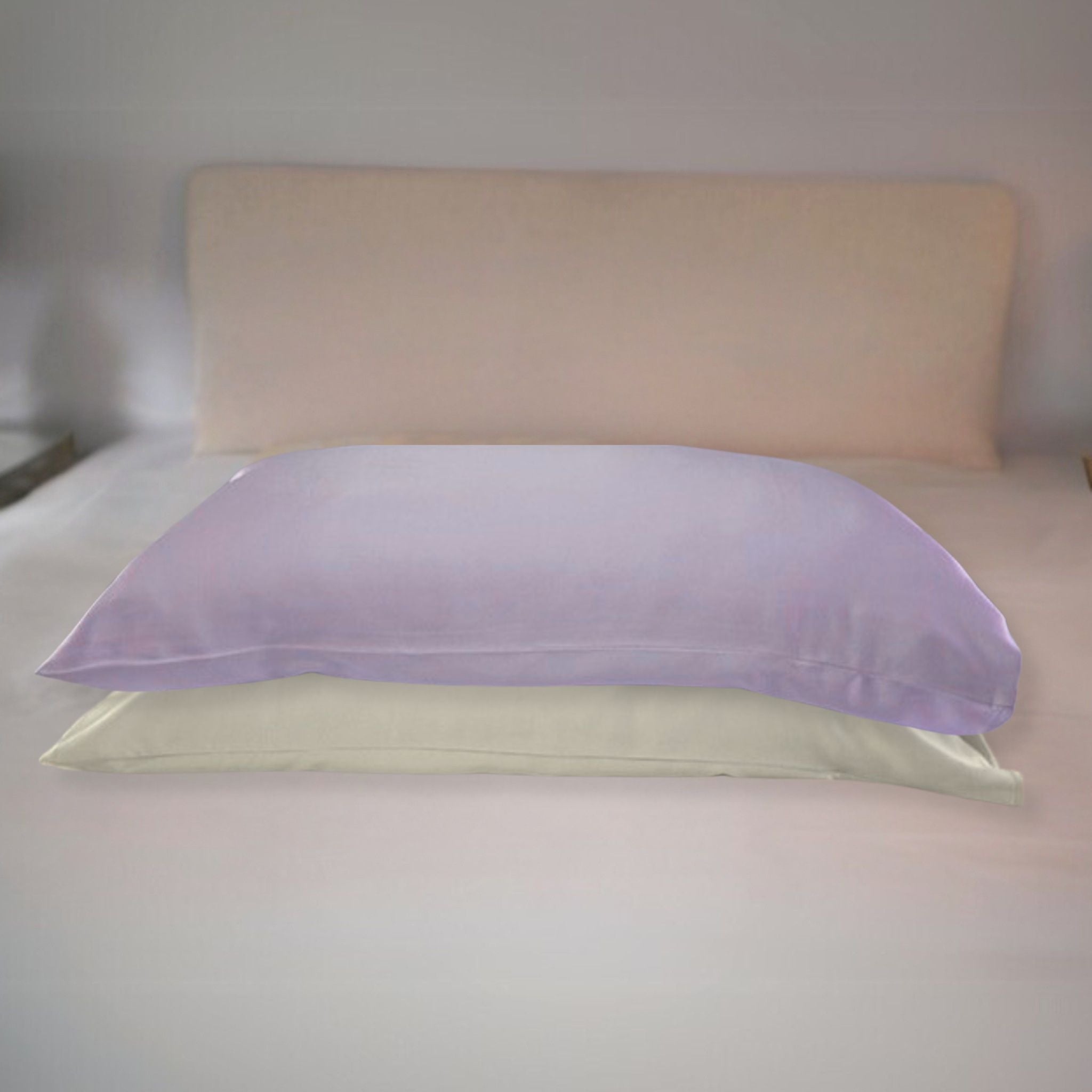 Two 25 momme Glacé Mulberry Silk Housewife Pillowcase Gift Set