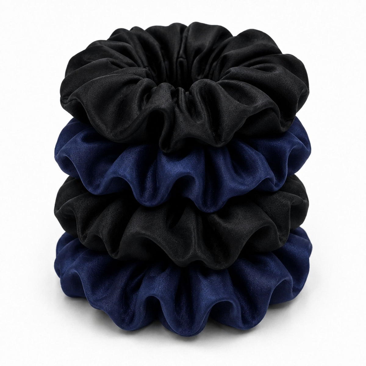 Set of Four Mixed Mulberry Silk Scrunchies