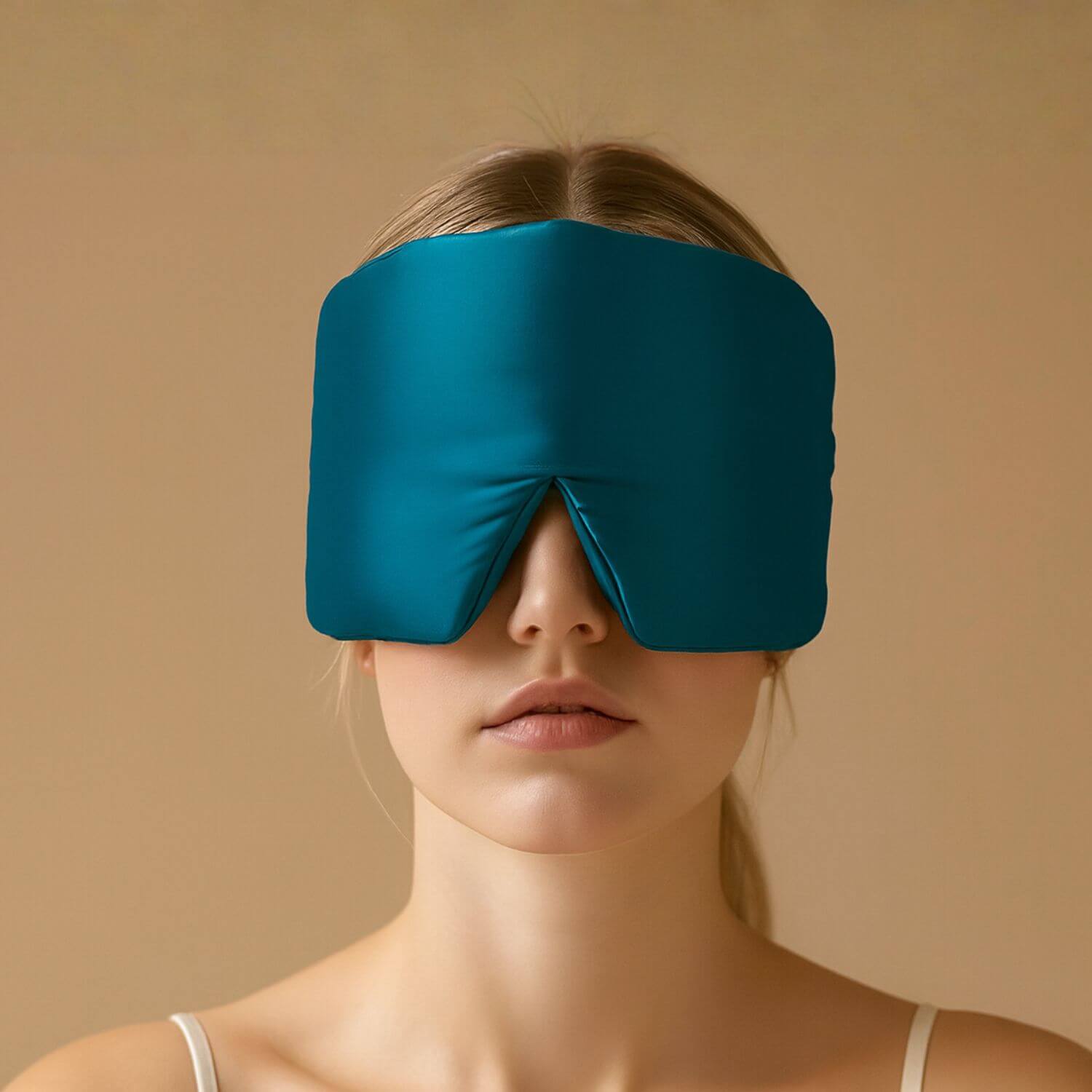 Teal Mulberry Silk Bonnet, Eye Mask and Headband Set