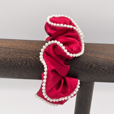 19 momme Silk Scrunchie with Beaded Edges