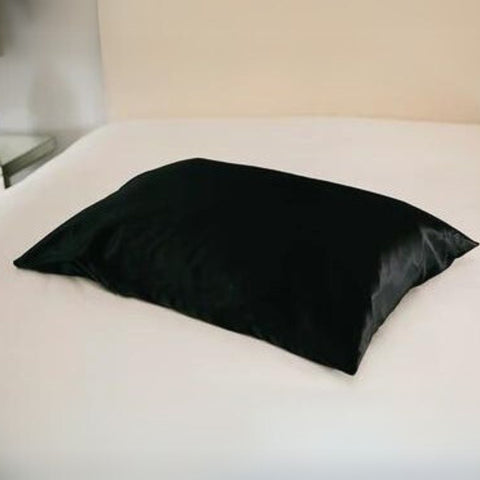 black 25 momme silk pillowcase