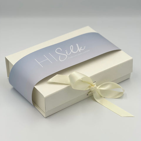 Buttermilk box with HI Silk wrap