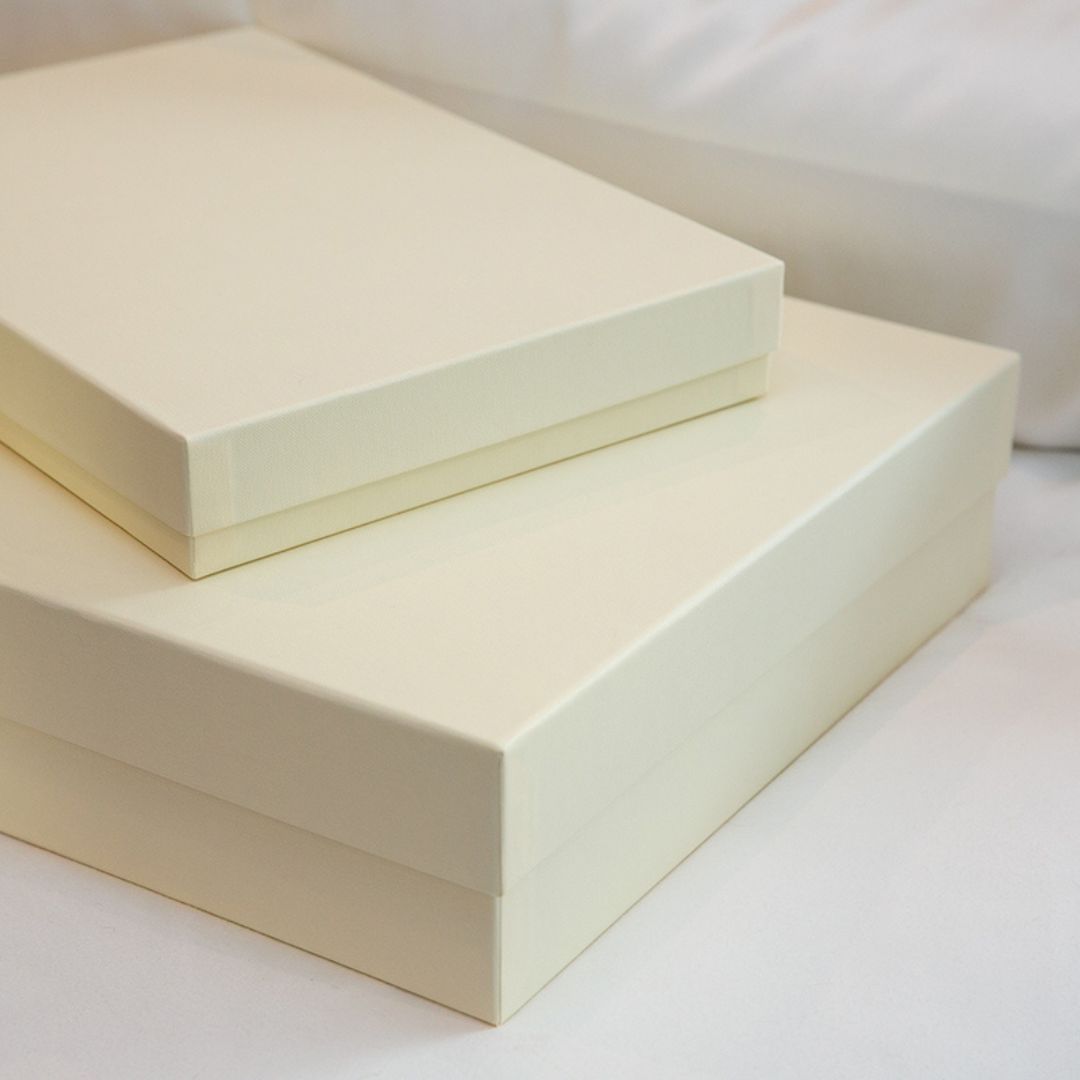 Two buttermilk boxes stacked on top of one another