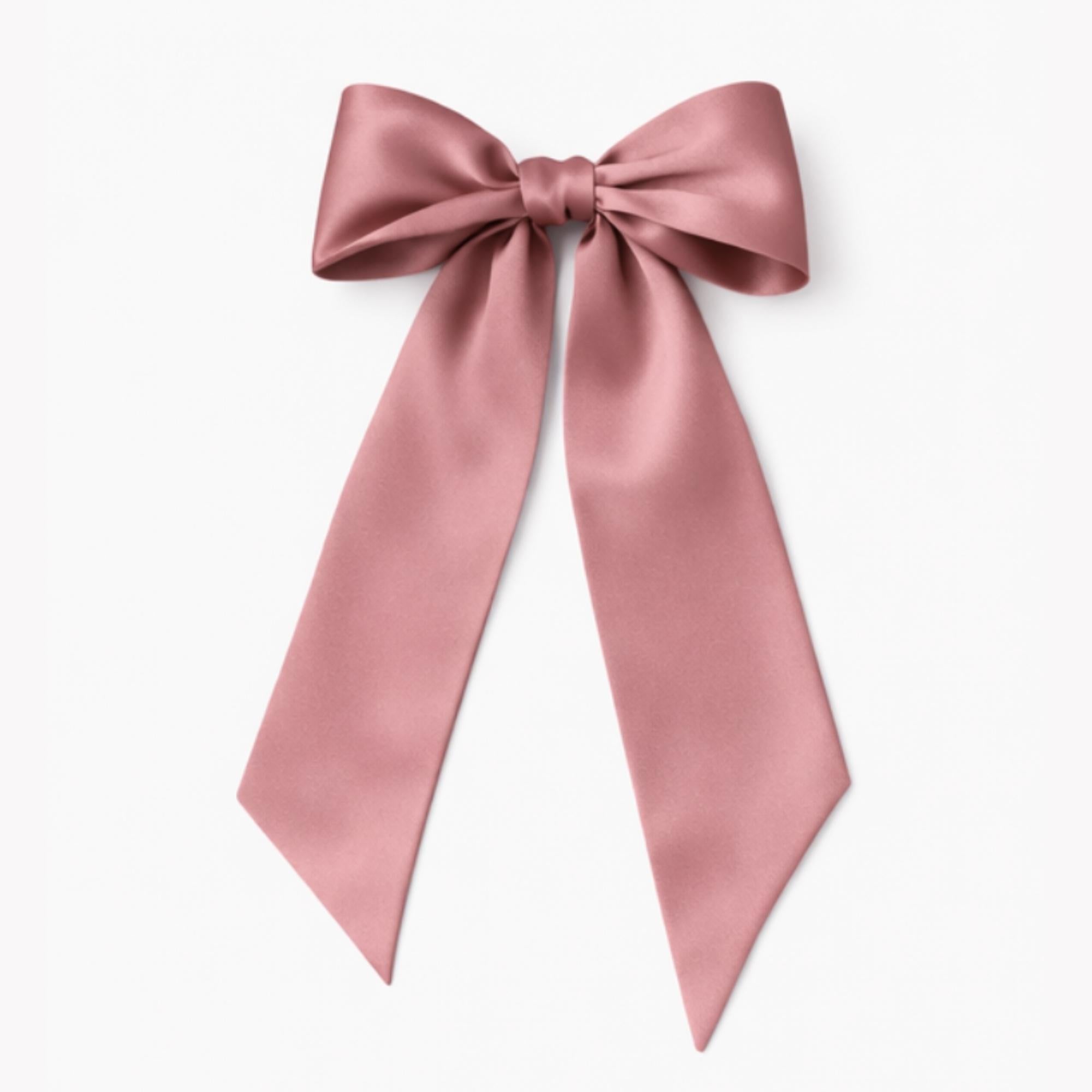 dusty rose pink skinny silk scarf