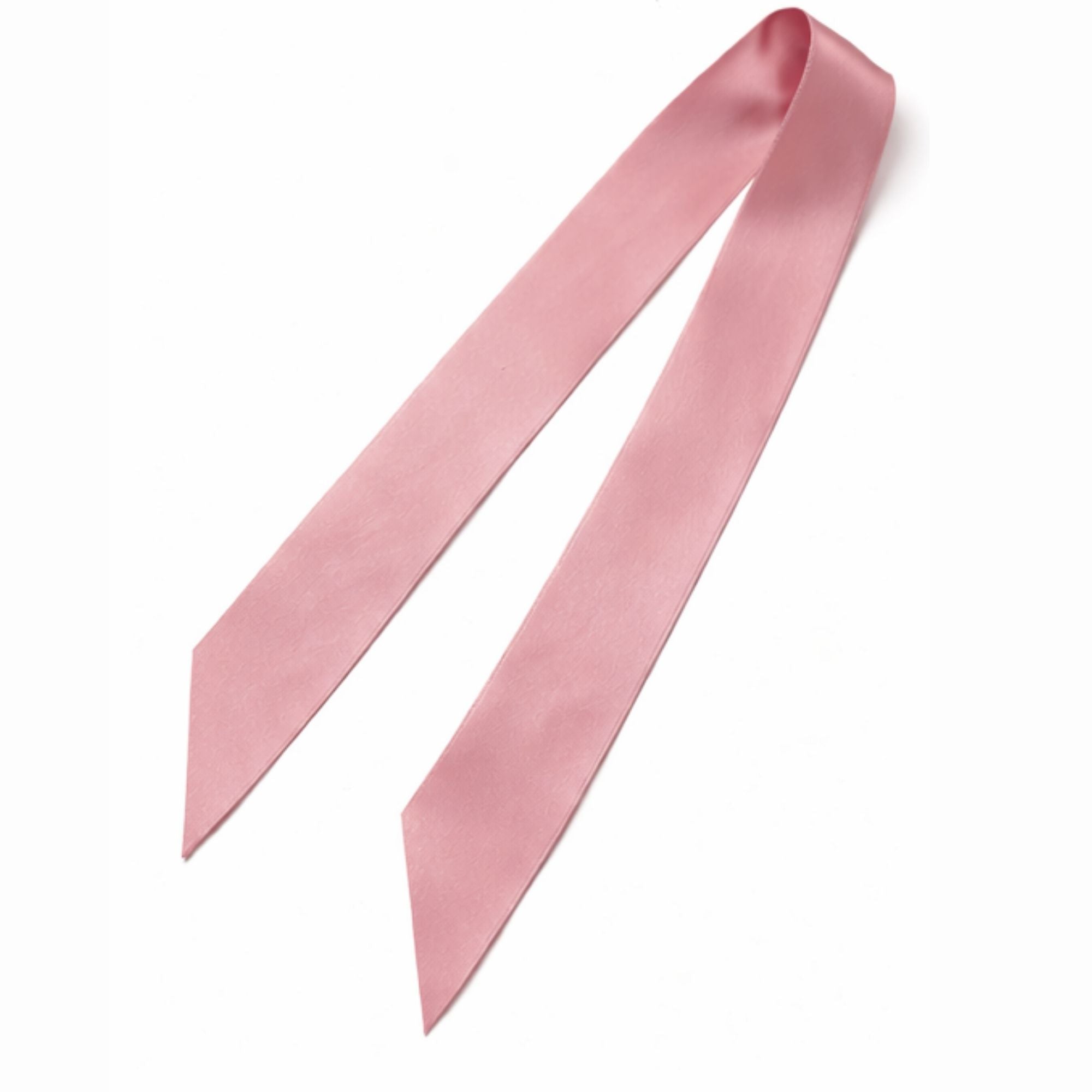 dusty rose pink skinny silk scarf