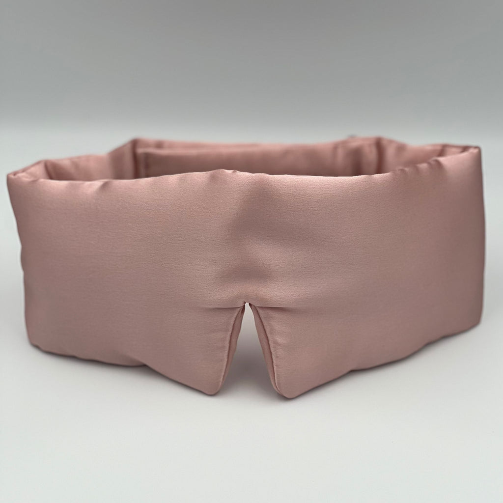 Pink silk eye mask