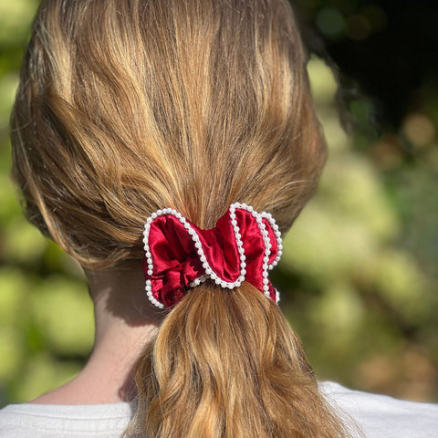 19 momme Silk Scrunchie with Beaded Edges