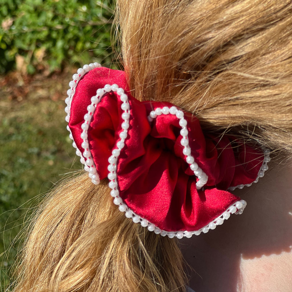 19 momme Silk Scrunchie with Beaded Edges