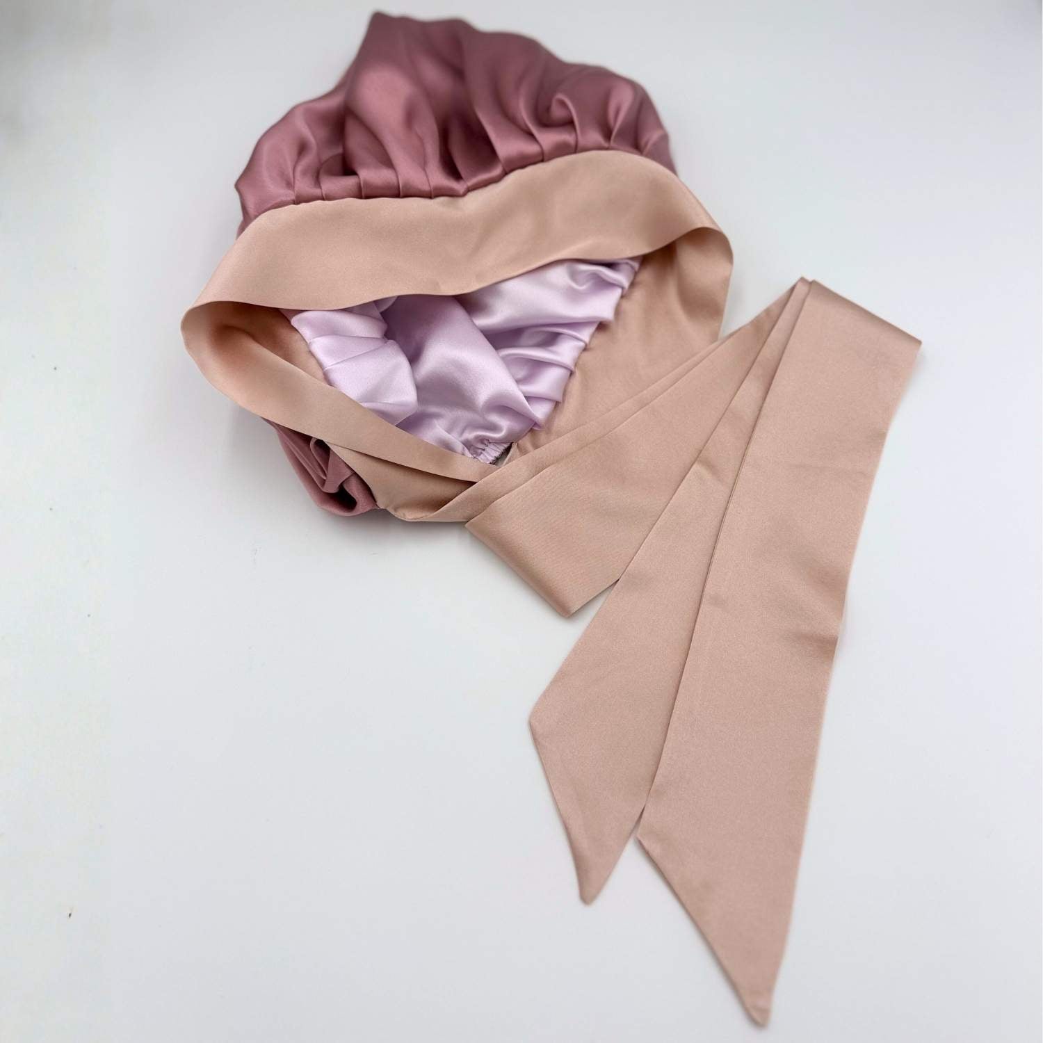 Reversible Mulberry Silk Bonnet with Ties