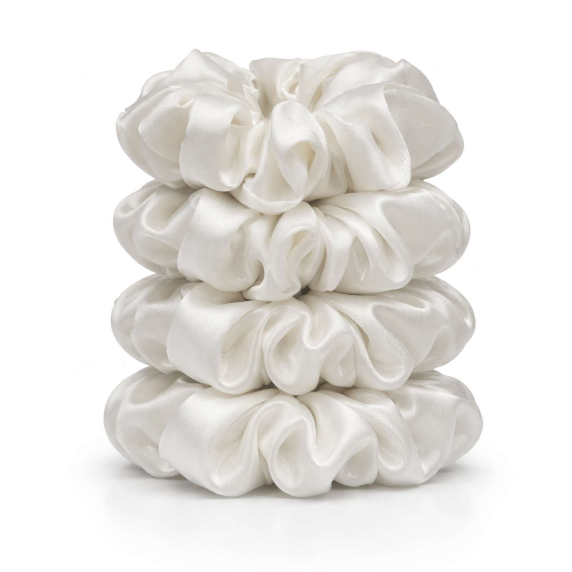 Set Of Four Mulberry Silk Scrunchies