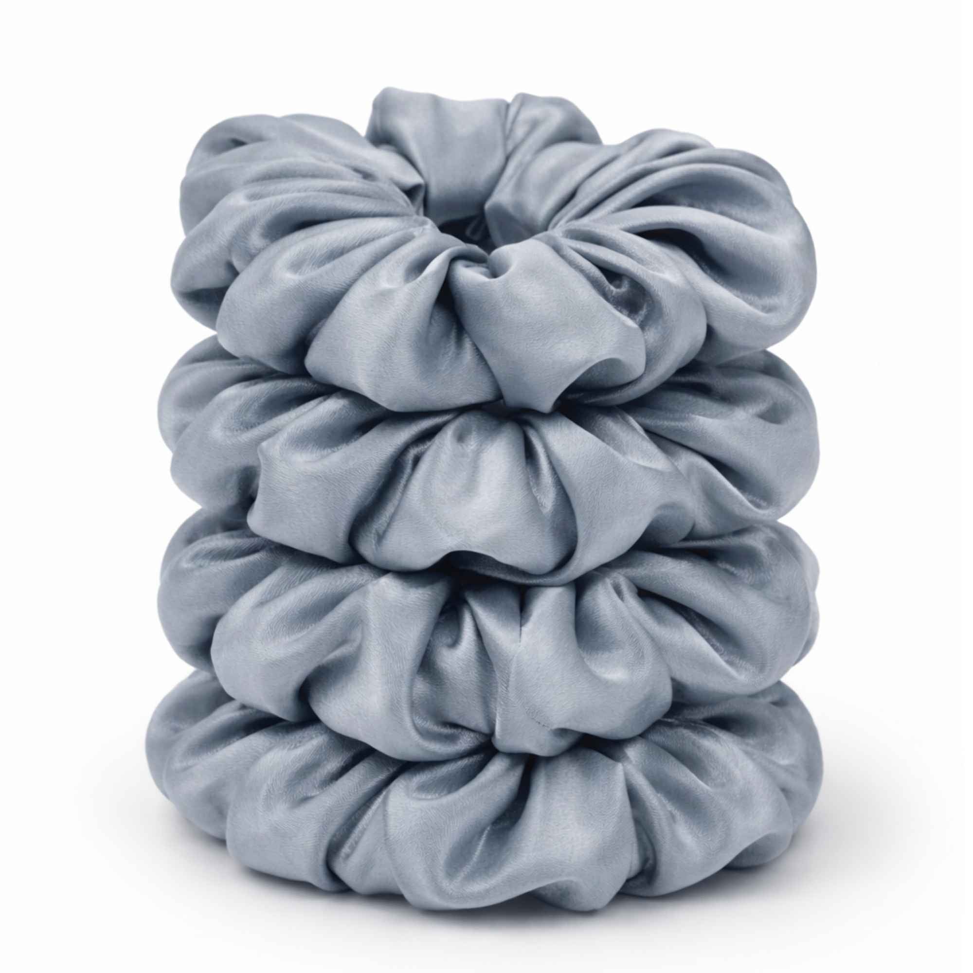 Set Of Four Mulberry Silk Scrunchies