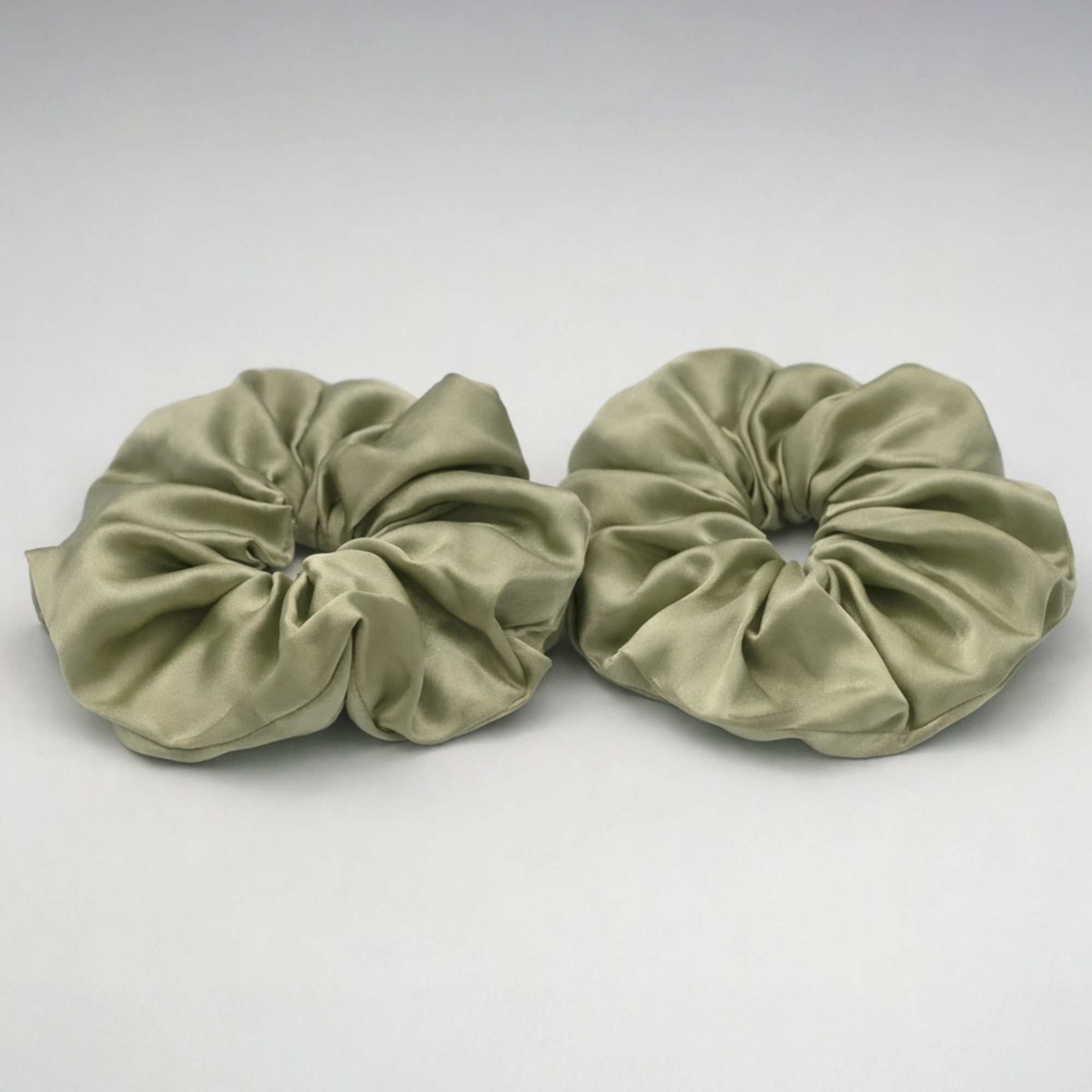 Set of Two Oversized Mulberry Silk Scrunchies