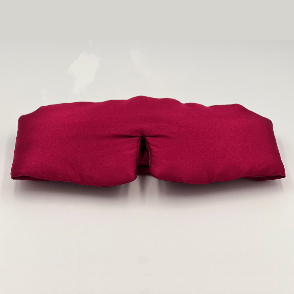 Wine red silk eye mask